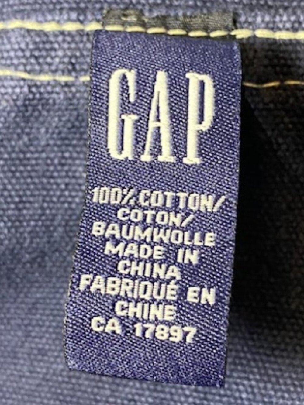 Vintage GAP Cotton Duffle bag Laundry College Blue Travel - Picture 8 of 12